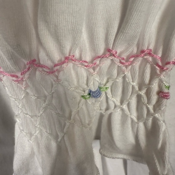 Smocked embroidered Pima cotton nightgown small tradwife prairie cottage - Picture 6 of 10